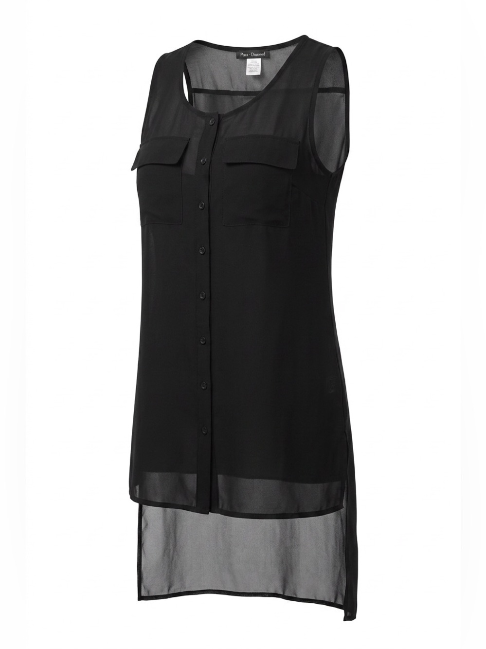 Pixie & Diamond Sleeveless Longline Duster Vest